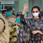 Kangana Ranaut arrives at Mohali International Airport, in Punjab on September 14.
