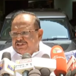 Tamil Nadu Law Minister S Ragupathy and MP P Wilson addressing media.