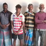 The fishermen were arrested for allegedly crossing the International Maritime Boundary Line.