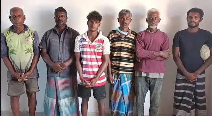 The fishermen were arrested for allegedly crossing the International Maritime Boundary Line.