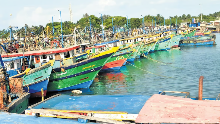 Fishermen began a strike in Rameswaram on Monday