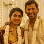 Actor Vishal and Sai Dhanshika